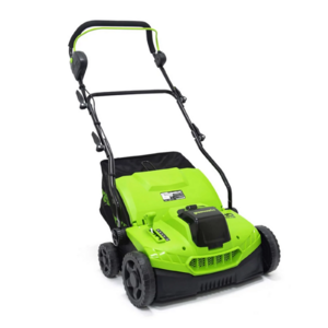 Greenworks GD40SC36 akkumul&aacute;toros gyepszellőztető gyűjtővel 40V akku &eacute;s t&ouml;ltő n&eacute;lk&uuml;l 36 cm