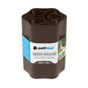 CELLFAST Ágyásszegély hullámos 25 cm x 9 m barna