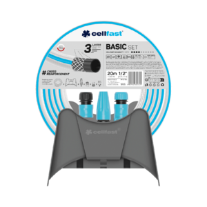 CELLFAST Locsolótömlő 3 rétegű BASIC SET 1/2&quot  20 m + fali tartó