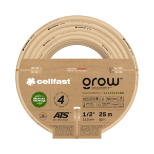 CELLFAST Locsolótömlő 4 rétegű GROW 1/2&quot  25 m  - Újrahasznosított