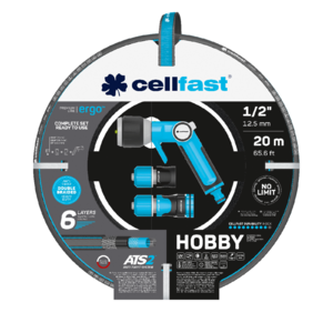 CELLFAST Locsolótömlő 6 rétegű HOBBY SET 1/2&quot  20 m
