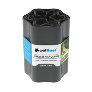 CELLFAST Ágyásszegély hullámos 25 cm x 9 m grafit